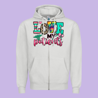 Zipper Hoodie love my patients nurse