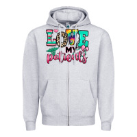 Heather Grey love my patients nurse Zipper Hoodie - RanaPortraitStore