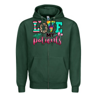 Sports Green love my patients nurse Zipper Hoodie - RanaPortraitStore