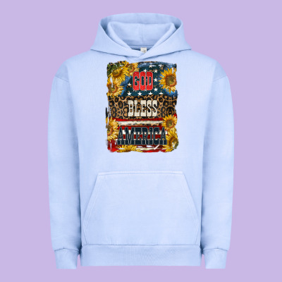 Western God Bless America Urban Hoodie Designed By Lillyallendesigns