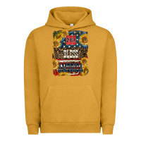 Pigment Peanut Butter Western God Bless America Urban Hoodie - LillyAllenDesigns