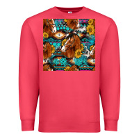 Cardinal sunflower horses seamless pattern Premium Sweatshirt - HRA Design Shop