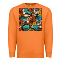 Carrot sunflower horses seamless pattern Premium Sweatshirt - HRA Design Shop