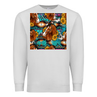 Dove Grey sunflower horses seamless pattern Premium Sweatshirt - HRA Design Shop