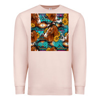 Pale Pink sunflower horses seamless pattern Premium Sweatshirt - HRA Design Shop