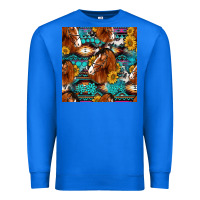 True Royal sunflower horses seamless pattern Premium Sweatshirt - HRA Design Shop