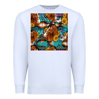 White sunflower horses seamless pattern Premium Sweatshirt - HRA Design Shop