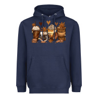 Navy melanin afro coffee cups Heavyweight Hoodie - Zillion Design Studio