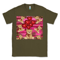 Army Green valentines day teddy bear tumbler Classic Tee - RanaPortraitStore