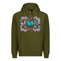 Army Green cherry blossoms mom Premium Hoodie - Artiststas
