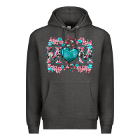 Charcoal Heather cherry blossoms mom Premium Hoodie - Artiststas