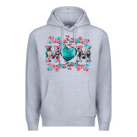 Heather Grey cherry blossoms mom Premium Hoodie - Artiststas