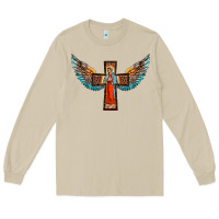 Mushroom our lady of guadalupe cross with wings Long Sleeve Tee - BarkalooDesign