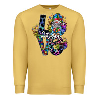 Antique Gold love autism Premium Sweatshirt - SublimationCraftShop
