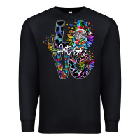 Black love autism Premium Sweatshirt - SublimationCraftShop