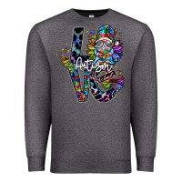 Charcoal Heather love autism Premium Sweatshirt - SublimationCraftShop