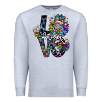 Heather Grey love autism Premium Sweatshirt - SublimationCraftShop