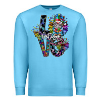 Ocean Blue love autism Premium Sweatshirt - SublimationCraftShop