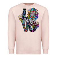Pale Pink love autism Premium Sweatshirt - SublimationCraftShop