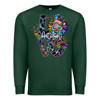Sports Green love autism Premium Sweatshirt - SublimationCraftShop