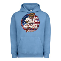 Pigment Pebble Blue Western Stars and Stripes Urban Hoodie - LillyAllenDesigns
