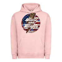 Pigment Salmon Western Stars and Stripes Urban Hoodie - LillyAllenDesigns
