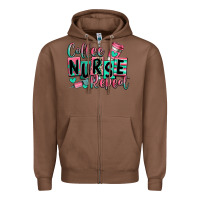 Chestnut coffee nurse repeat Zipper Hoodie - RanaPortraitStore