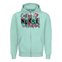 Seafoam coffee nurse repeat Zipper Hoodie - RanaPortraitStore