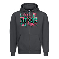 Smoke coffee nurse repeat Zipper Hoodie - RanaPortraitStore