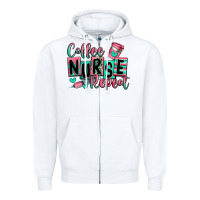 White coffee nurse repeat Zipper Hoodie - RanaPortraitStore