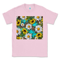Bubblegum Pink western daisy and sunflower Classic Tee - RanaPortraitStore