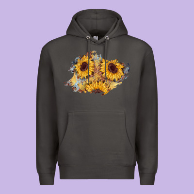 Sunflower Glitter Leather Patch Premium Hoodie Designed By Adodesignshop
