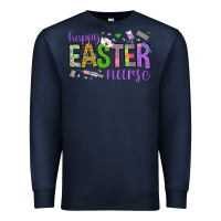 Navy happy easter nurse Premium Sweatshirt - Neo Western