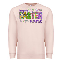 Pale Pink happy easter nurse Premium Sweatshirt - Neo Western
