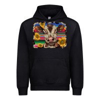 Black western background baby calf Urban Hoodie - BarkalooDesign