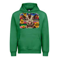 Emerald western background baby calf Urban Hoodie - BarkalooDesign