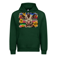 Forest Green western background baby calf Urban Hoodie - BarkalooDesign