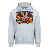 Heather Grey western background baby calf Urban Hoodie - BarkalooDesign