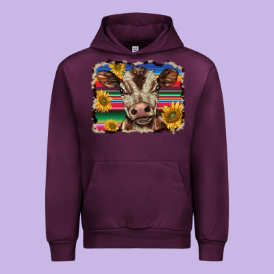Western Background Baby Calf Urban Hoodie Designed By Barkaloodesign