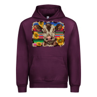 Mauve Wine western background baby calf Urban Hoodie - BarkalooDesign