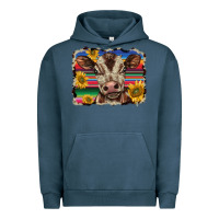 Pigment Midnight Navy western background baby calf Urban Hoodie - BarkalooDesign