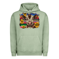 Pigment Oil Green western background baby calf Urban Hoodie - BarkalooDesign