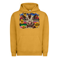 Pigment Peanut Butter western background baby calf Urban Hoodie - BarkalooDesign