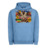 Pigment Pebble Blue western background baby calf Urban Hoodie - BarkalooDesign