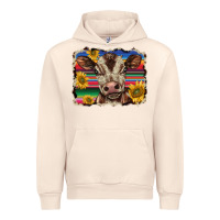Sandshell western background baby calf Urban Hoodie - BarkalooDesign