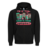 Black im a nurse whats your superpower Zipper Hoodie - RanaPortraitStore
