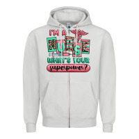Dove Grey im a nurse whats your superpower Zipper Hoodie - RanaPortraitStore