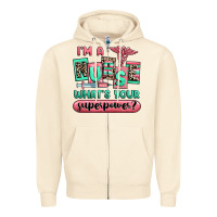 Sandshell im a nurse whats your superpower Zipper Hoodie - RanaPortraitStore