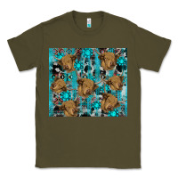 Army Green western aztec highland cow Classic Tee - RanaPortraitStore
