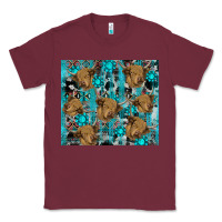 Burgundy western aztec highland cow Classic Tee - RanaPortraitStore